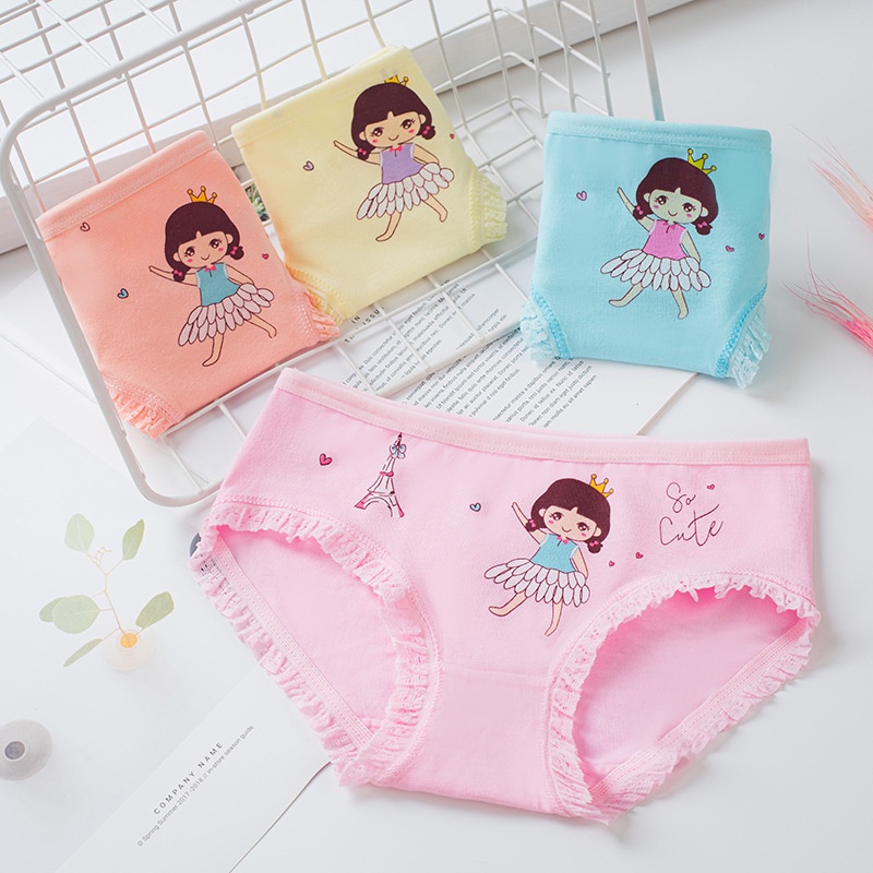 LittleAaron FOREVER CD celana dalam anak perempuan bahan katun halus 2-12 Tahun PART1