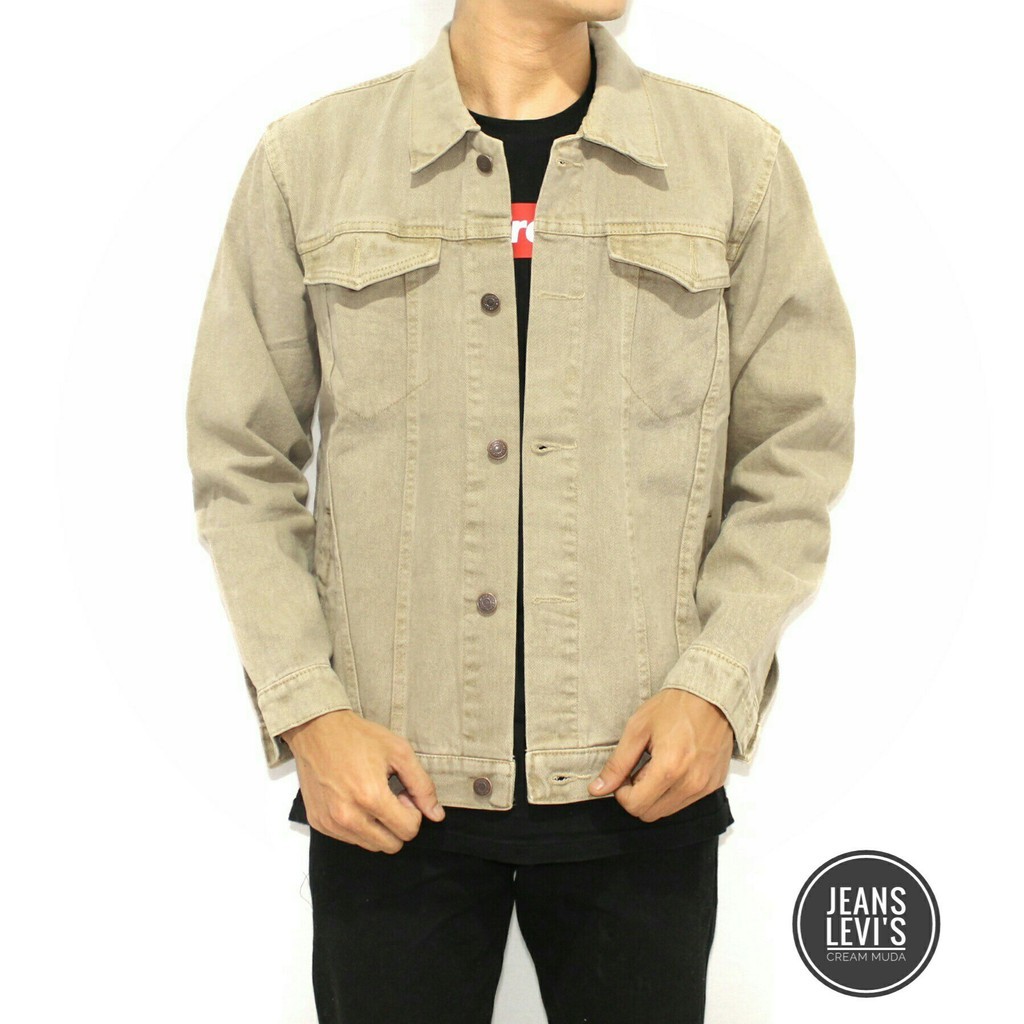 jaket denim mustard