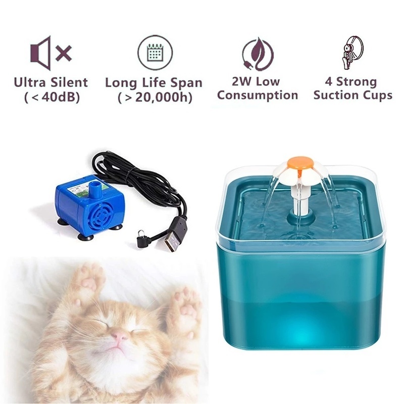 [USB Automatic Cat Drinking Fountain with LED Lighting] [Pet Dog Cat Water Dispenser Mute Automatic Drinking Fountain]