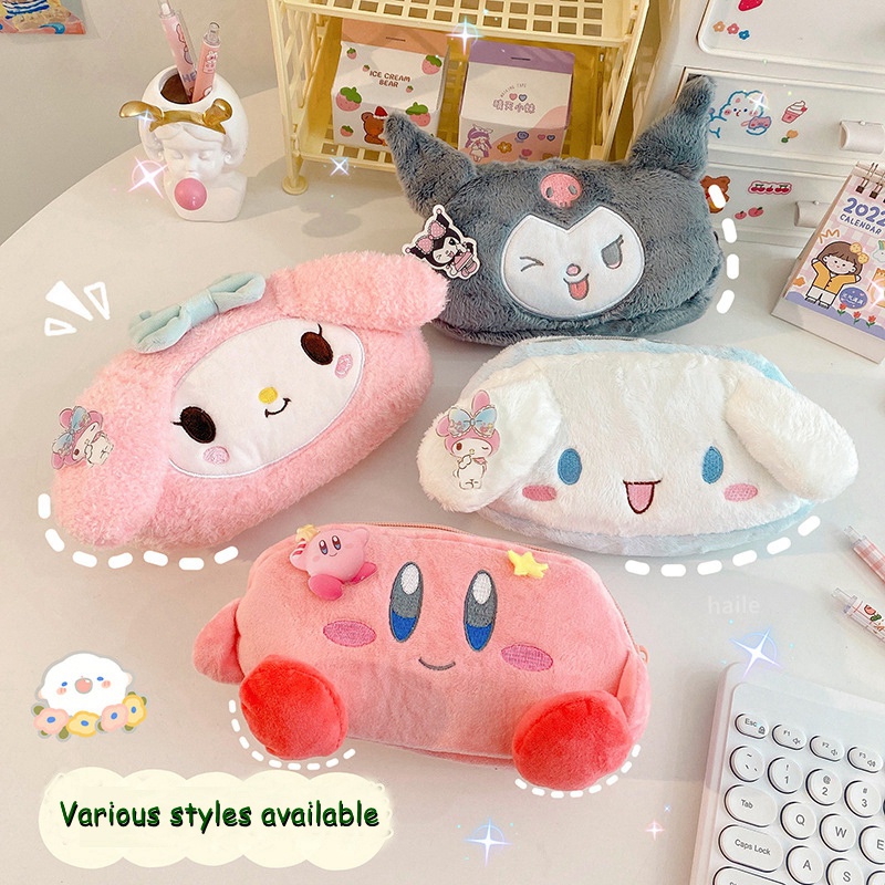 

Haile Cute Dog Pencil Cases Plush Pencil Box Cosmetic Travel Storage Bag School Kawaii Girls Pencilc