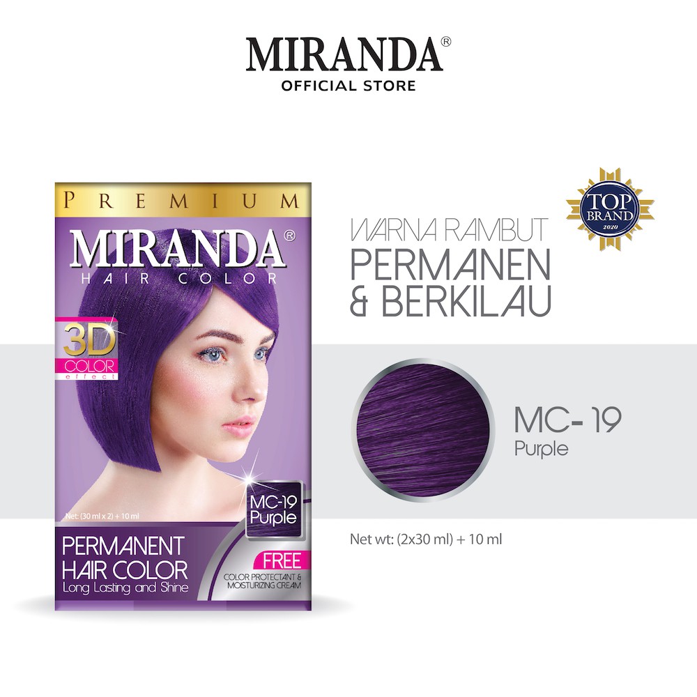 Miranda Hair Color Cat  Rambut  Permanen MC19 Purple  30ml 