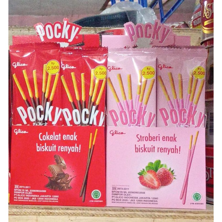 

Pocky sachet + bubble wrap/dus packing