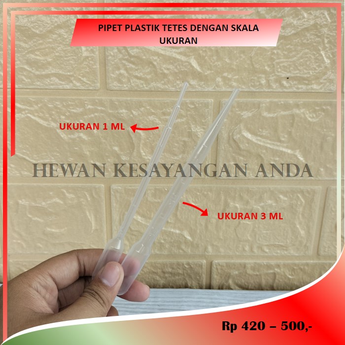 Pipet Plastik Tetes Dengan Skala Ukuran
