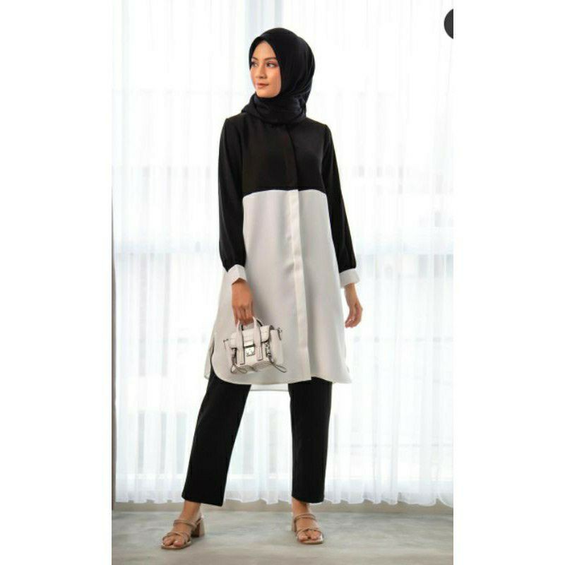 Size L Nisrina long shirt hl heaven lights tunik hl heaven lights