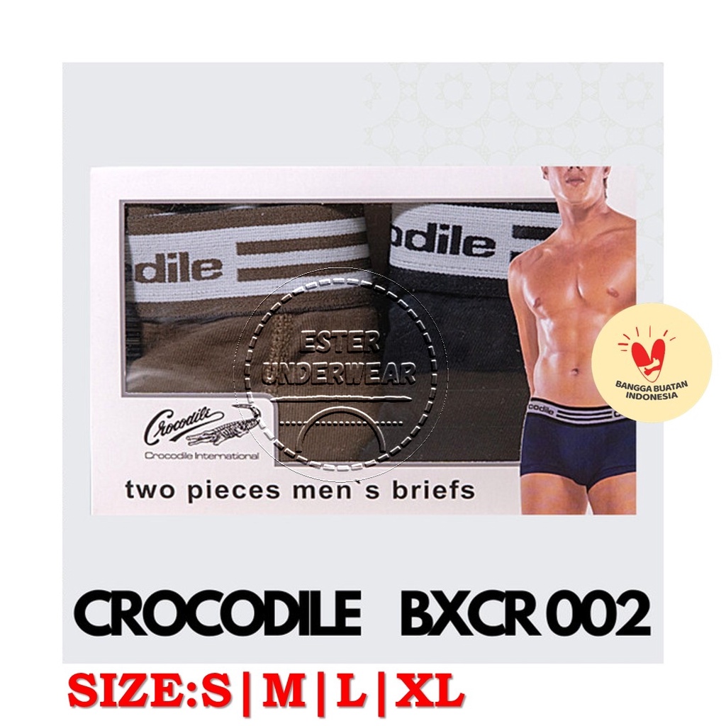 Celana Boxer Pria CROCODILE BXCR 002 ISI-2 PCS