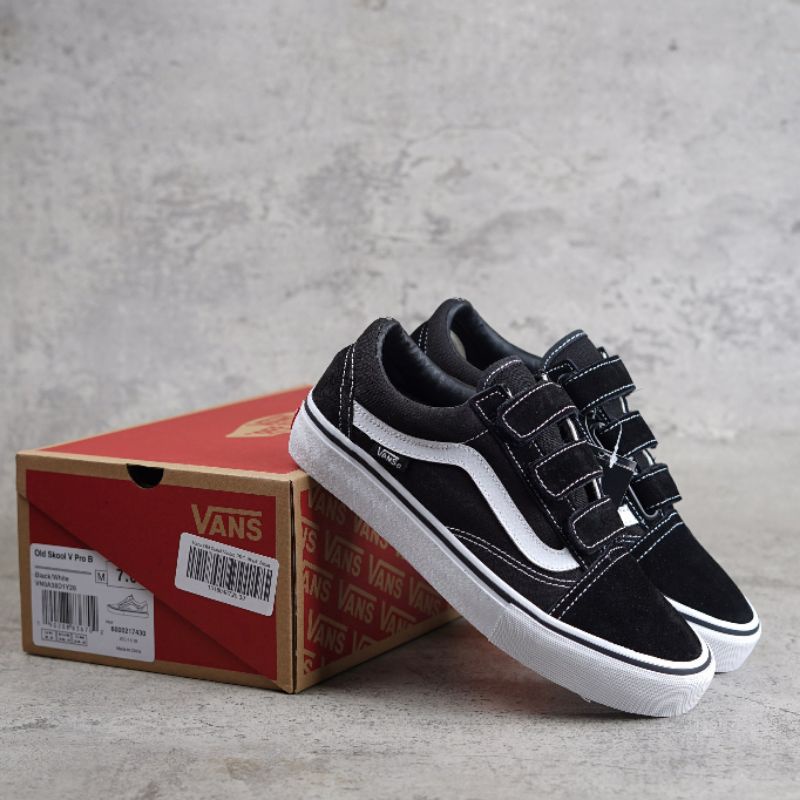 Vans Old Skool Velcro Pro Black White