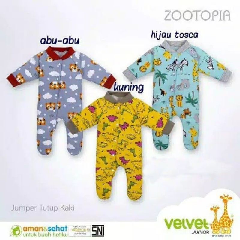 Sleepsuit tutup kaki Velvet Junior  Jumper  Tutup Kaki