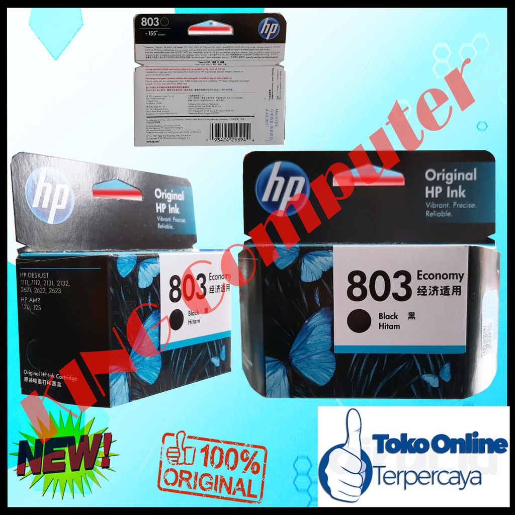 Cartridge Tinta HP 803 Black Original