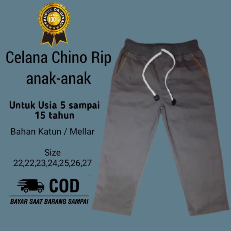 Celana Chinos Pria Panjang Anak Tanggung Pinggang Karet