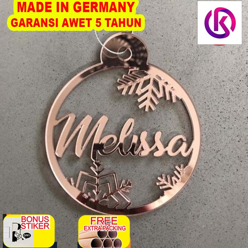

Murah Christmas Acrylic Mirror Tag 7cm Hampers Tag Akrilik Hiasan Hampers - Rosegold Mirror