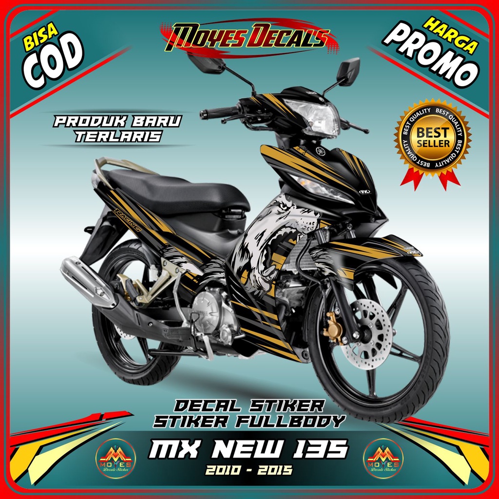 COD stiker sticker jupiter mx 135 new decal stiker jupiter mx 135 new full body sigala gold