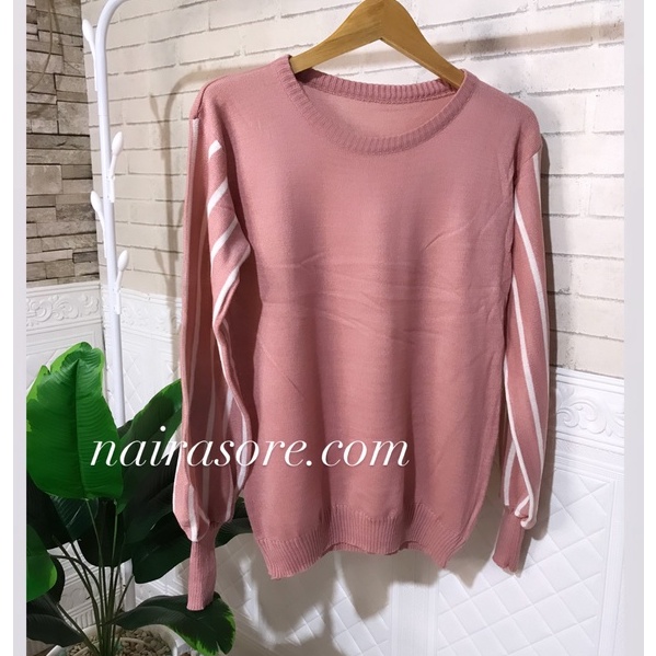 ISYANA BLASTER KNIT OUTER/Blouse rajut Bayoneta Tangan Balon