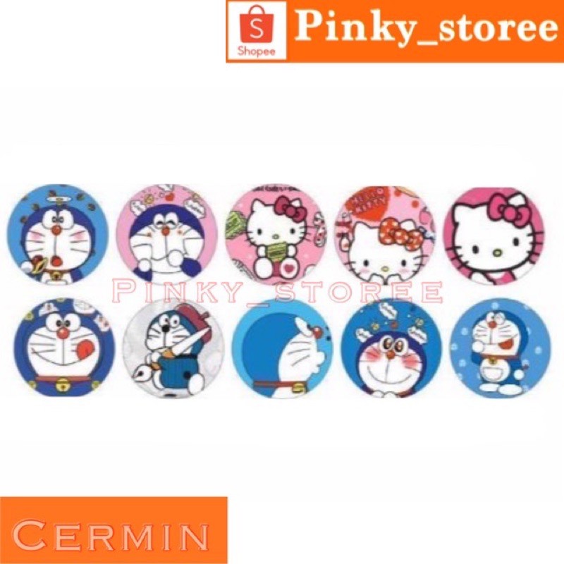 POP SOCKET CERMIN MOTIF KARTUN HELLOKITTY DAN DORAEMON / RING CERMIN KACA /GRIPTOOK CERMIN/HOLDER HP