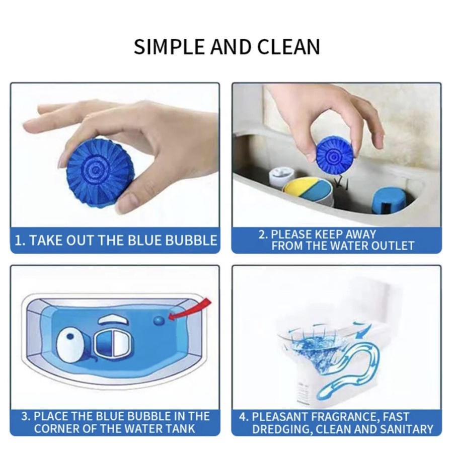 Tablet Biru Pembersih Kloset - Tablet Penyegar Toilet 50g ADN.in