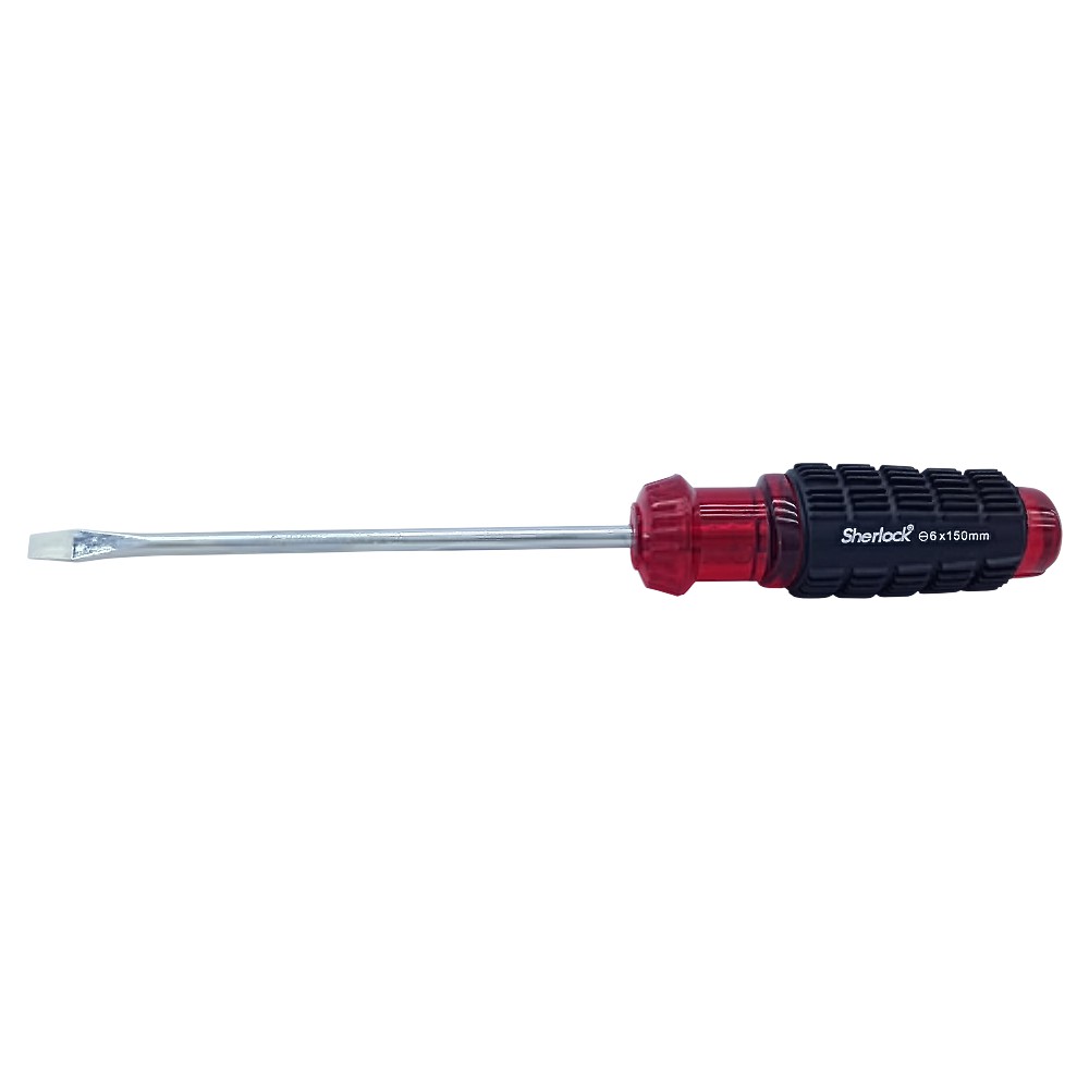 Obeng Min Sherlock Cr-V Gagang Karet  6 x 150 mm