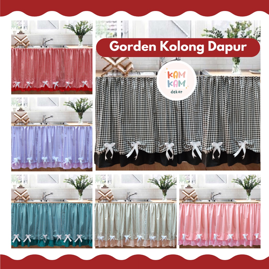 Gorden Kolong Dapur Aesthetic Korden Meja Dapur Estetik Gorden Kolong Dapur Polos Minimalis Gorden K