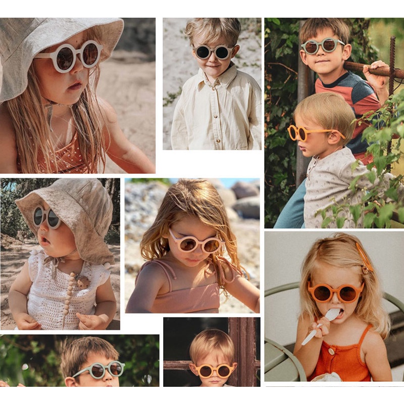 ✅ COD KUMA Kacamata Hitam Kacamata Bingkai Bulat Anti Ultraviolet Untu Anak/Laki-Laki/Perempuan/Bayi