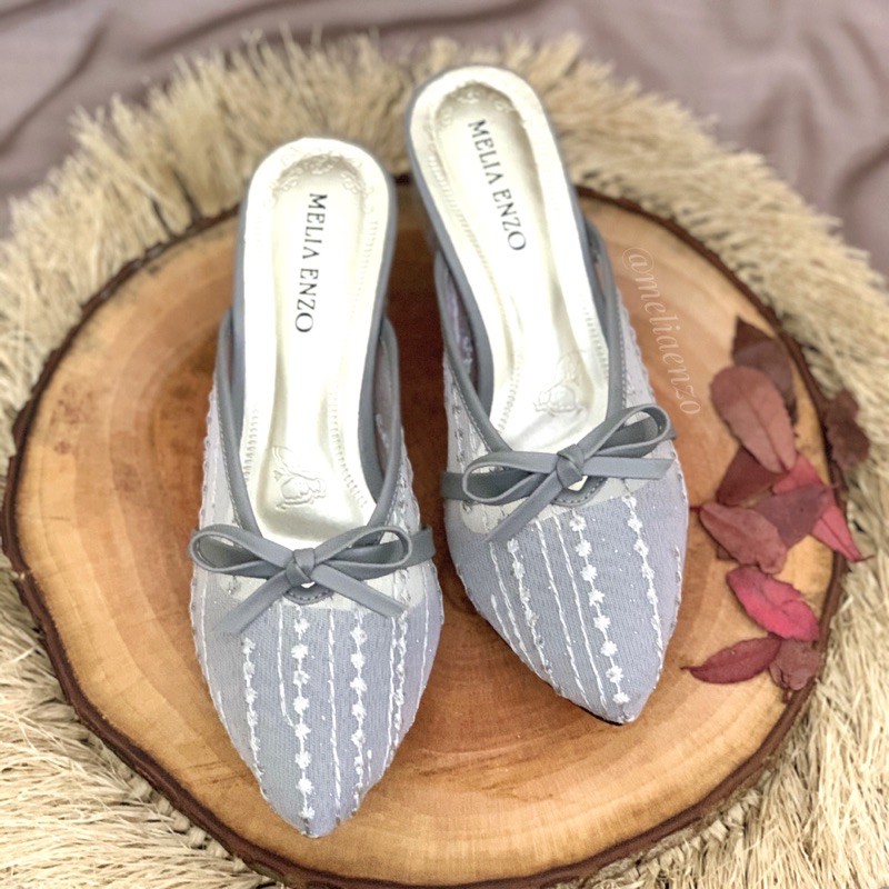 Meliaenzo - Sendal Hak Brukat | Sendal Wedding | Heels wanita