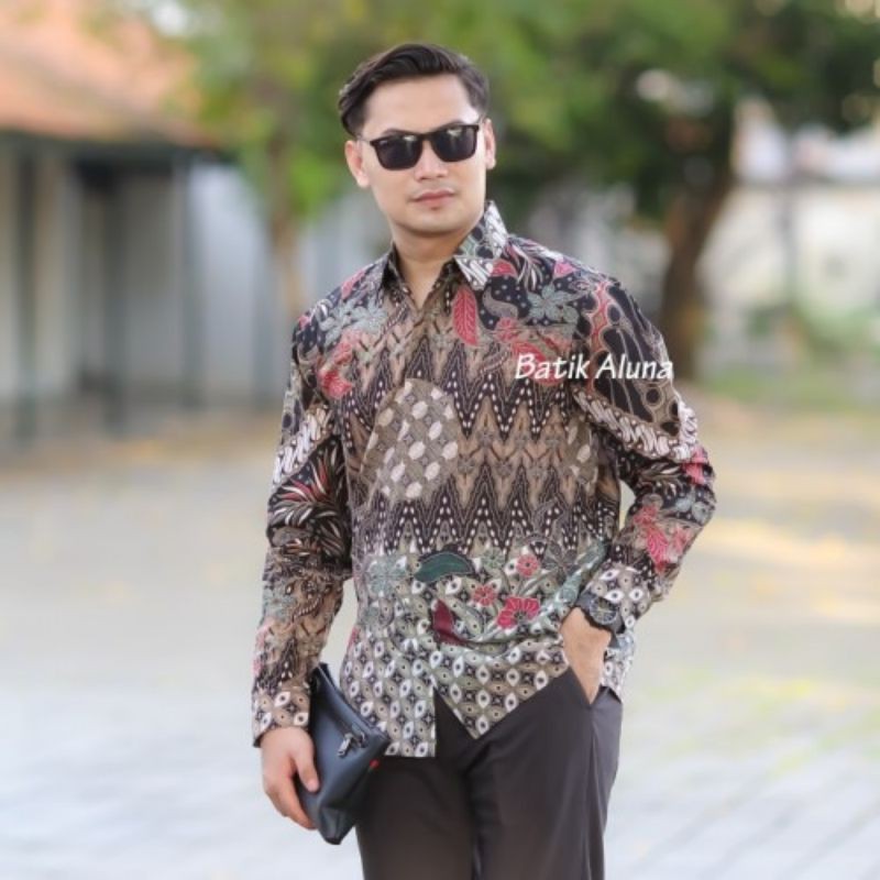 Baju Batik Pria Lengan Panjang Premium Aluna