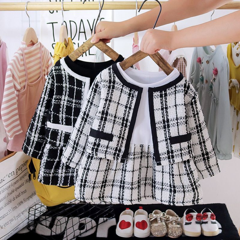 CHUBBI 61 Dress Anak Bayi Perempuan Square Black &amp; White