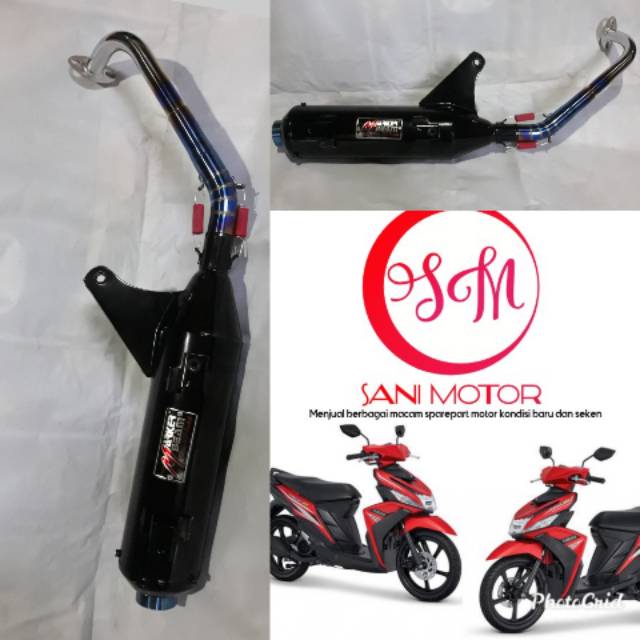 Knalpot Racing Tsukigi Mio Z Leher Pelangi