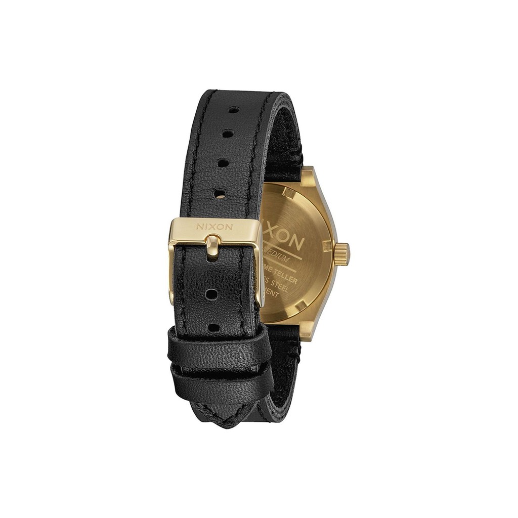 JAM TANGAN NIXON | TIME TELLER MED LEATHER GOLD BLACK