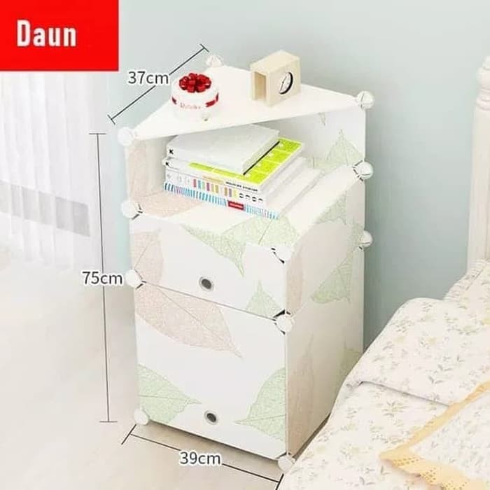 NA - side desk bed kabinet dengan tambahan ruang - meja samping - SD005