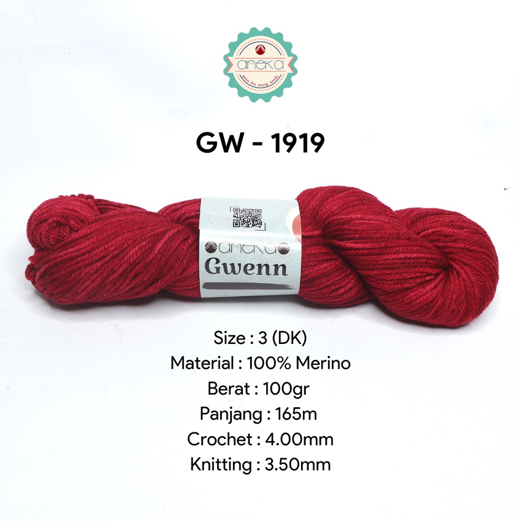 Benang Rajut Gwenn Yarn / Merino - Premium - 1919