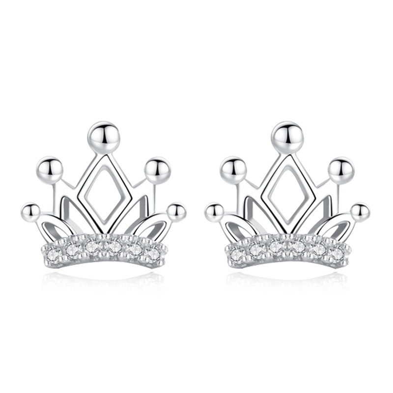 Anting Perak 925 Wanita Mahkota Dewi Fashion Perhiasan/Subang Telinga anting perempuan