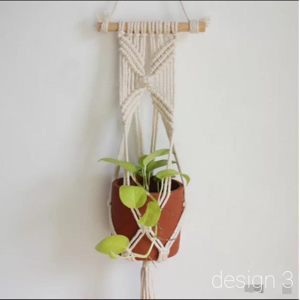 pot gantung tali macrame