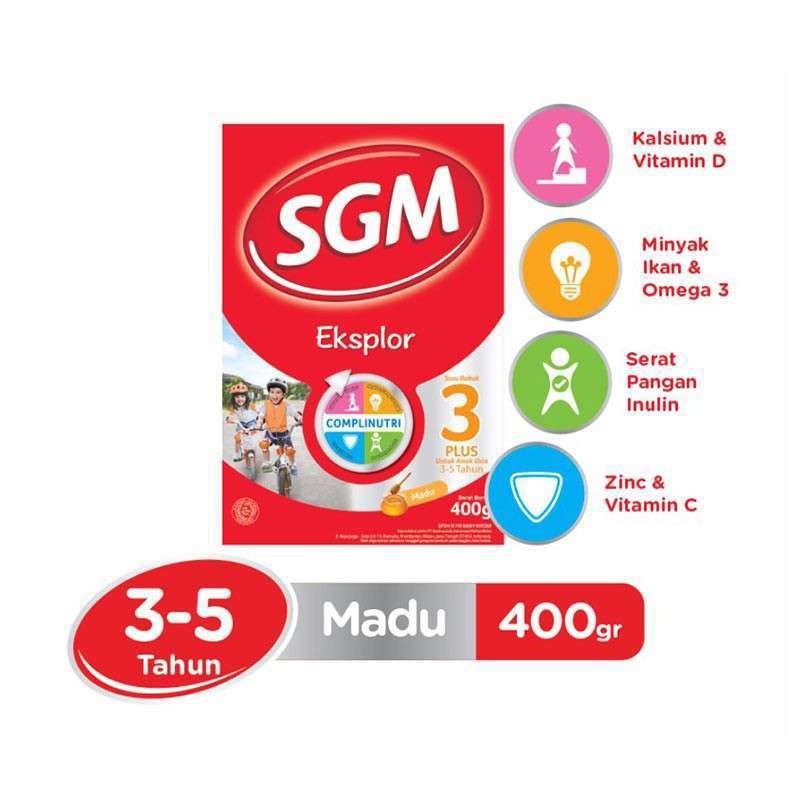 SGM Eksplor 3+ 400g (Madu,Vanila,Coklat)