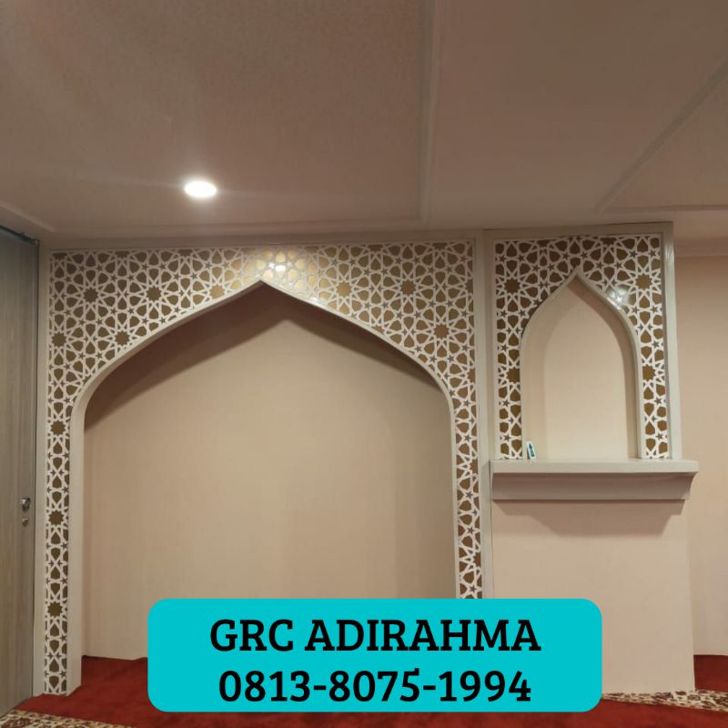 GRC MOTIF CUSTOM/GRC KRAWANGAN UNTUK MASJID/MIHRAB GRC