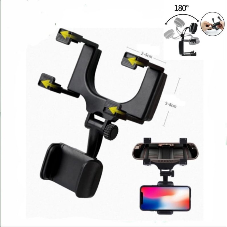 PENYANGGA HP DI MOBIL CANTOLAN HP DI KACA SPION GPS VLOG HOLDER HP HOLDER TRAVELLING BISA DIPUTAR 18
