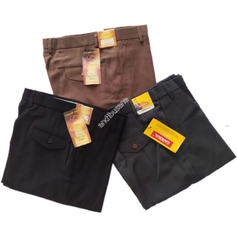 Celana Formal Pria Kerja Reguler Standar Kantor Size 27 - 38 Bahan Kain Teflon Murah Adem Nyaman