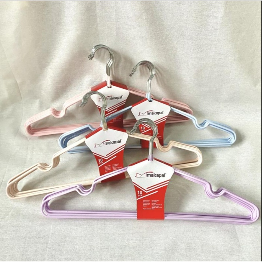 MAKAPAL PASTEL HANGER / GANTUNGAN BAJU PASTEL ISI 10PC UK DEWASA DAN ANAK-ANAK