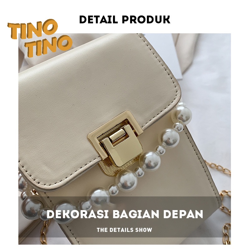 CJWB-6177 TINO TINO Tas Wanita-6177 Tas Selempang Mini / Tas HP / Tas Dompet Dengan Desain Mutiara