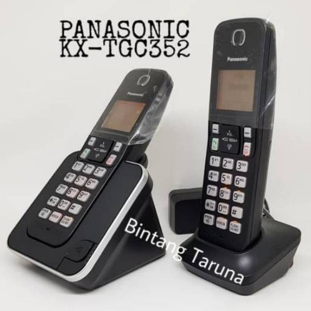 Wireless Phone Panasonic KX-TGC352 Telpon Panasonic KX-TGC352 (Hitam)