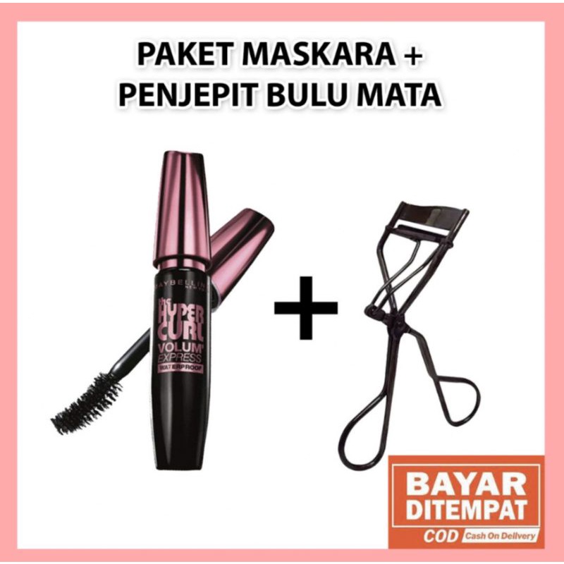 Paket Penjepit Bulu Mata + Mascara Single (Mix)