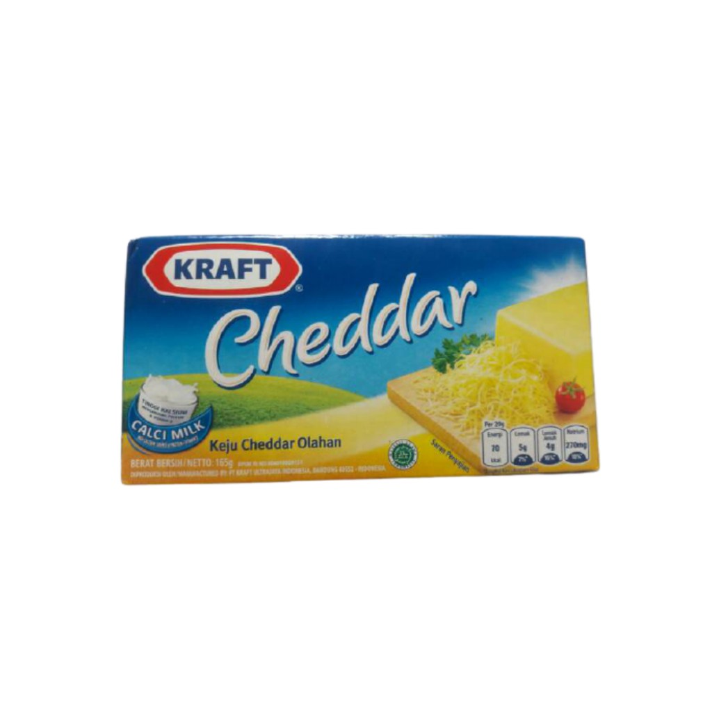 

Keju Cheddar Kraft 165G / Keju Olahan / Enak