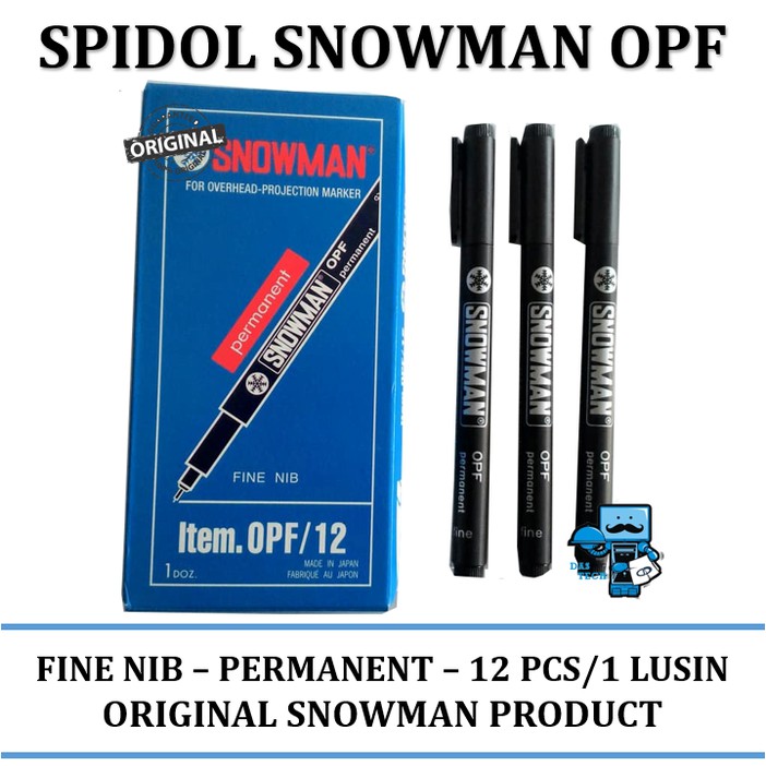 Jual Spidol OHP Snowman OPF (12pcs/Lusin) Indonesia|Shopee Indonesia