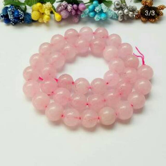 Batu Rose Quartz 6mm 8mm 10mm