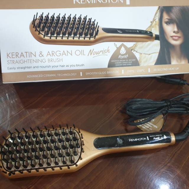 Remington Keratin & Argan Oil Nourish Straightening Brush - CB7400-AP