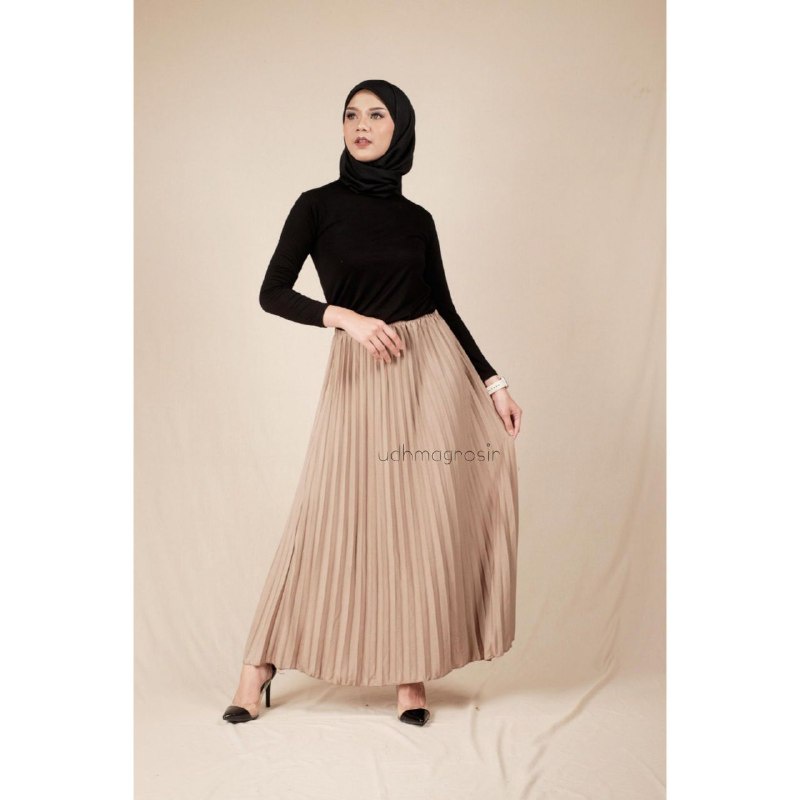 UDHMA Rok Plisket Premium Mayung/Rok Plisket Lipatan Besar/ Rok Plisket Hyget