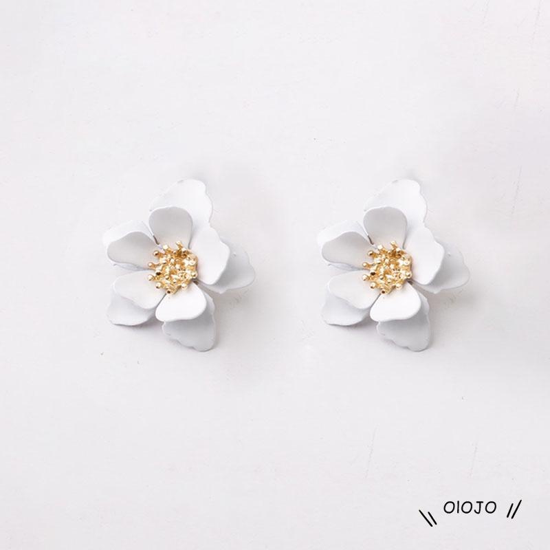 Anting Desain Bunga Lacquer Buram Alami Serbaguna ol2