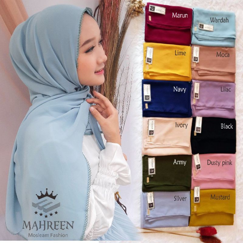 COD ori Mhareen pashmina picot crocet ceruty babydoll 180*75