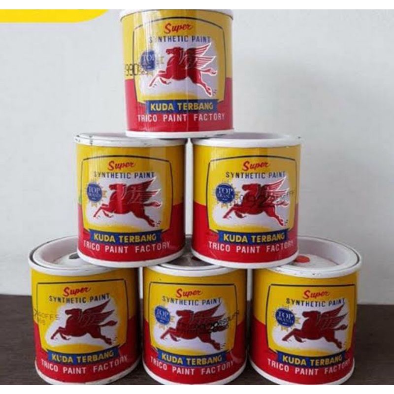 

Cat Kuda Terbang 100ml Cat Minyak Besi Kayu Kaleng Kecil 0,1 ltr