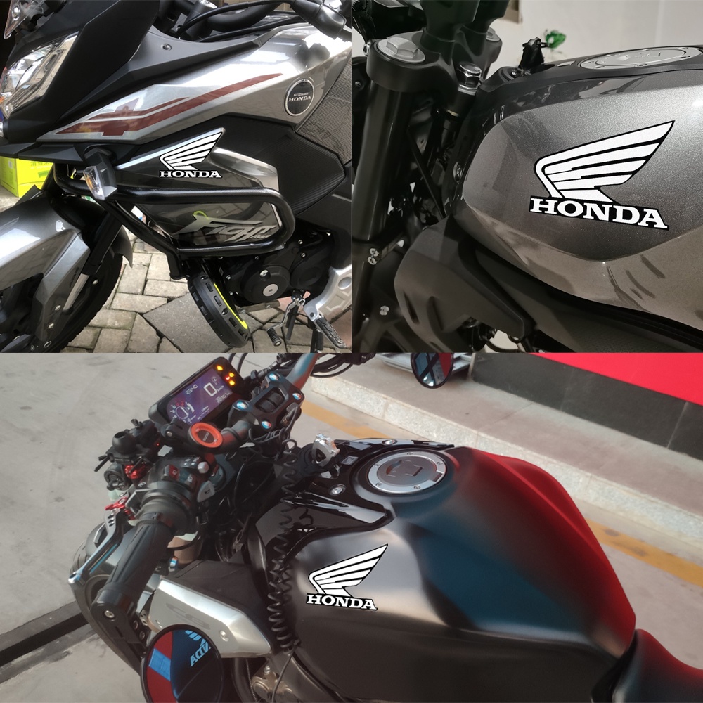 Honda Wings Emblem Motor Stiker Reflektif Tangki Bahan Bakar Stiker Helm Stiker Aksesoris Motor