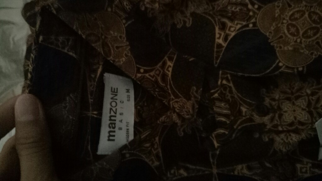 Manzone Kemeja Batik Pria Lengan Pendek Slim Fit Birawa 4-best Buy-brown