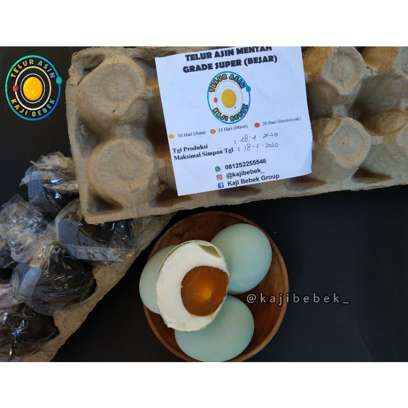 

Telur Asin Mentah Grade A Besar Salted Egg Telur Bebek Asli isi 10 Butir