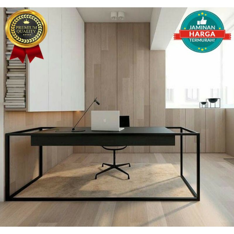 meja kantor minimalis modern / meja kantor besi / Meja Direktur Jati / meja kantor murah